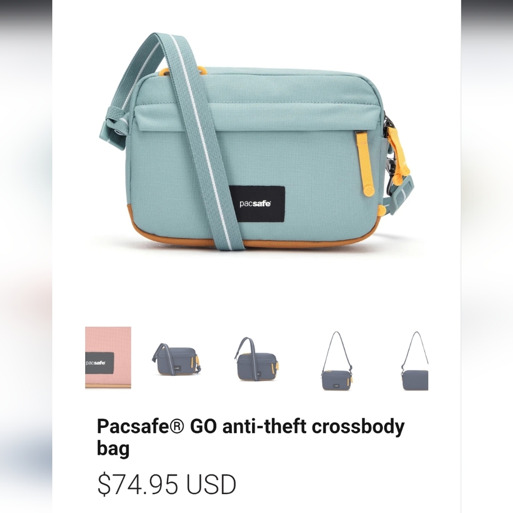Blue RFID-Safe Crossbody Bag PACSAFE
